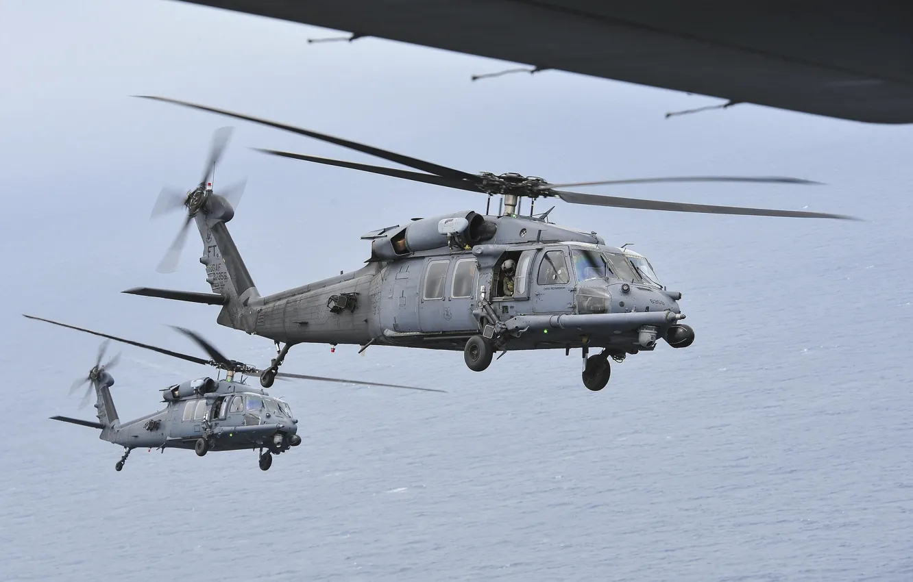 Photo wallpaper helicopter, combat, HH-60G, Pave Hawk