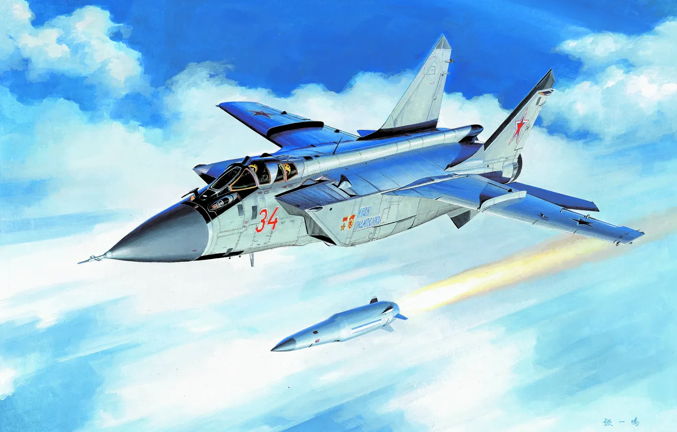 Photo wallpaper Interceptor, The MiG-31, The Fourth Generation, MiG-31BM, Videoconferencing Russia