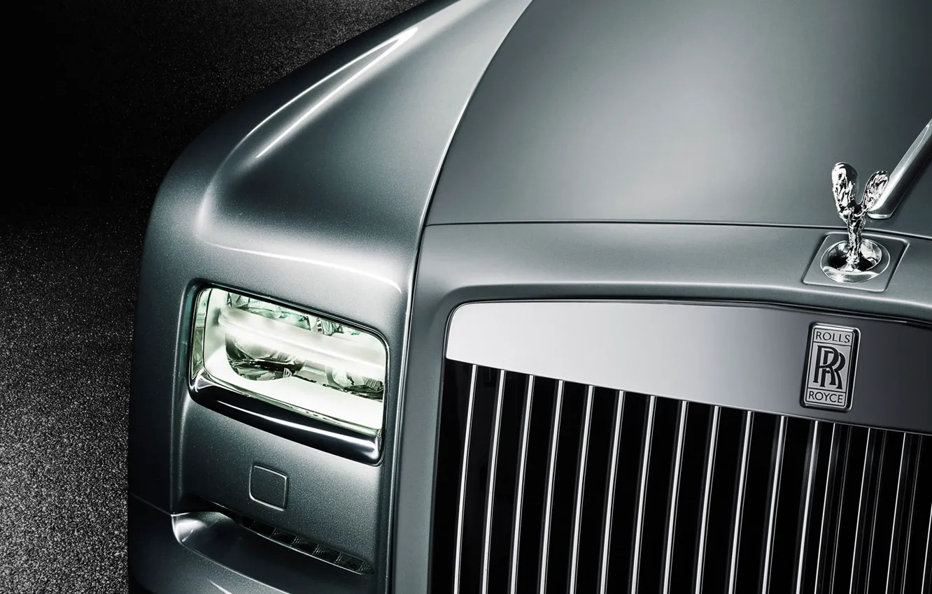 Photo wallpaper headlight, Rolls-Royce, grille, emblem