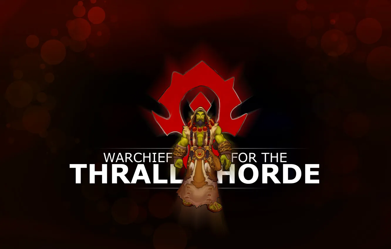 Photo wallpaper World of Warcraft, coat of arms, Orc, wow, the leader, Thrall, ork, Horde