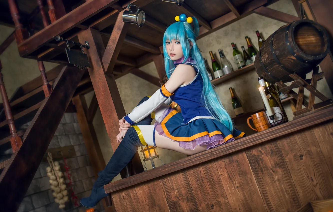 Photo wallpaper look, girl, balls, trees, face, sexy, pose, style