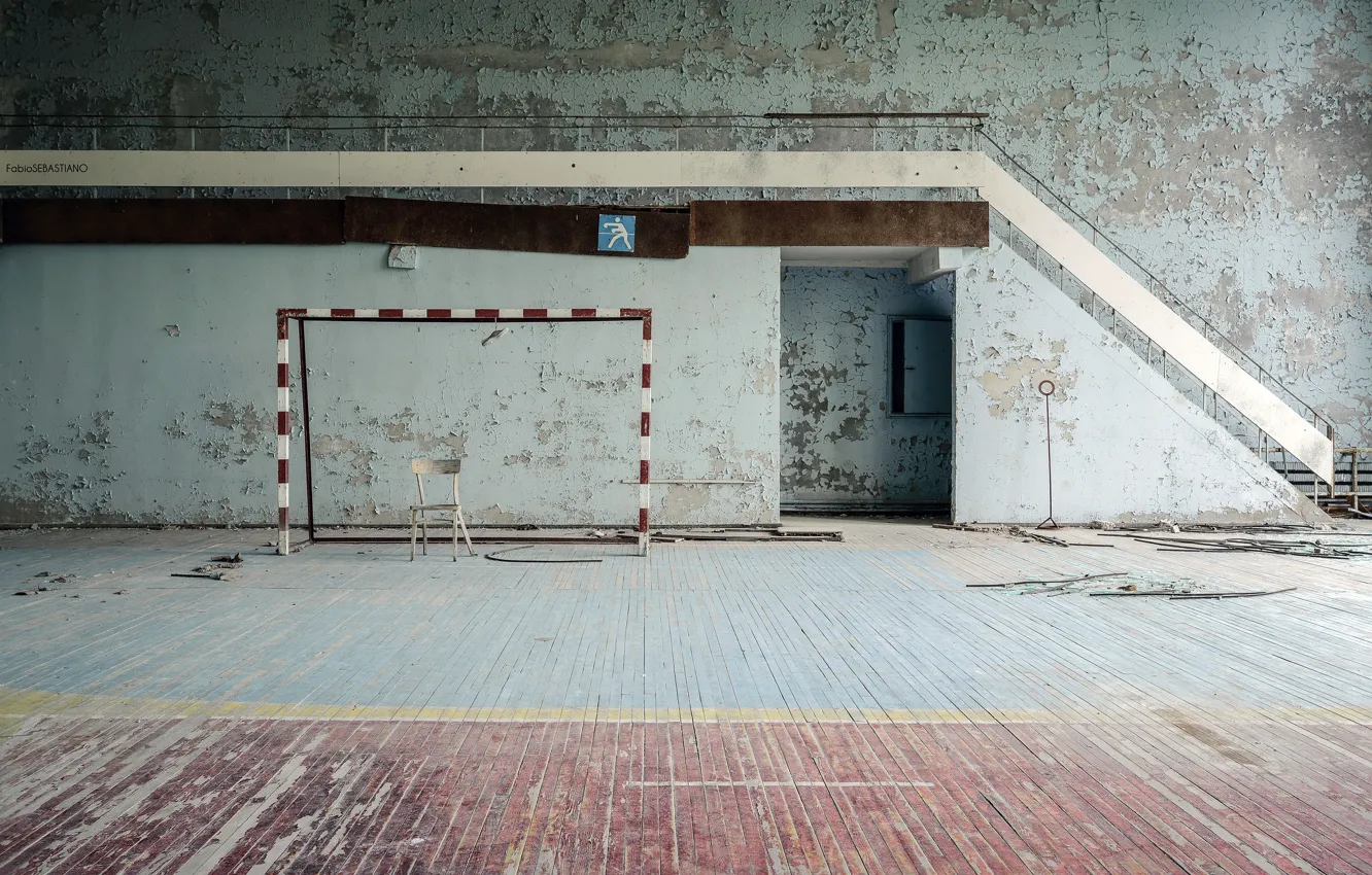 Photo wallpaper sport, gate, hall