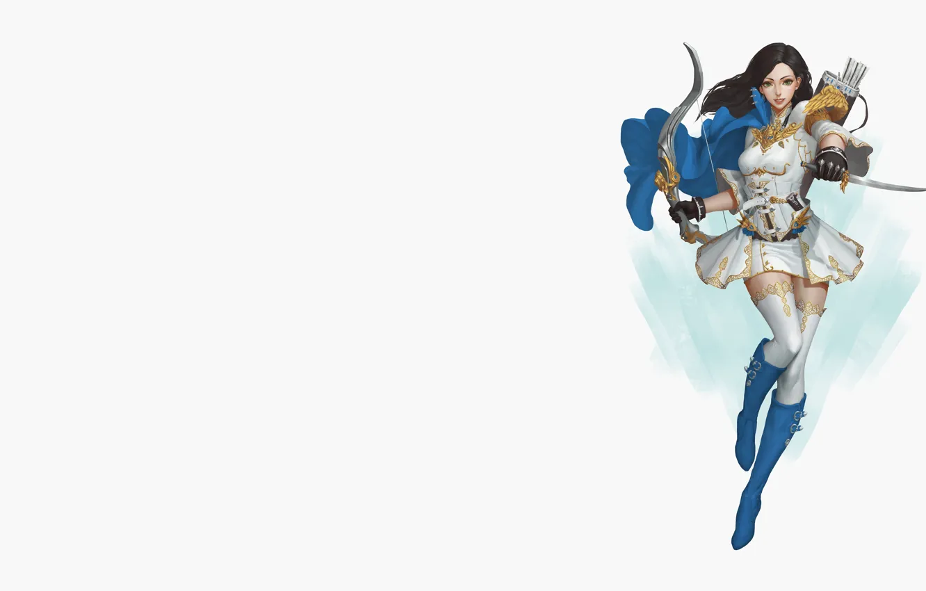 Photo wallpaper girl, weapons, the game, bow, art, fantasy, hunter