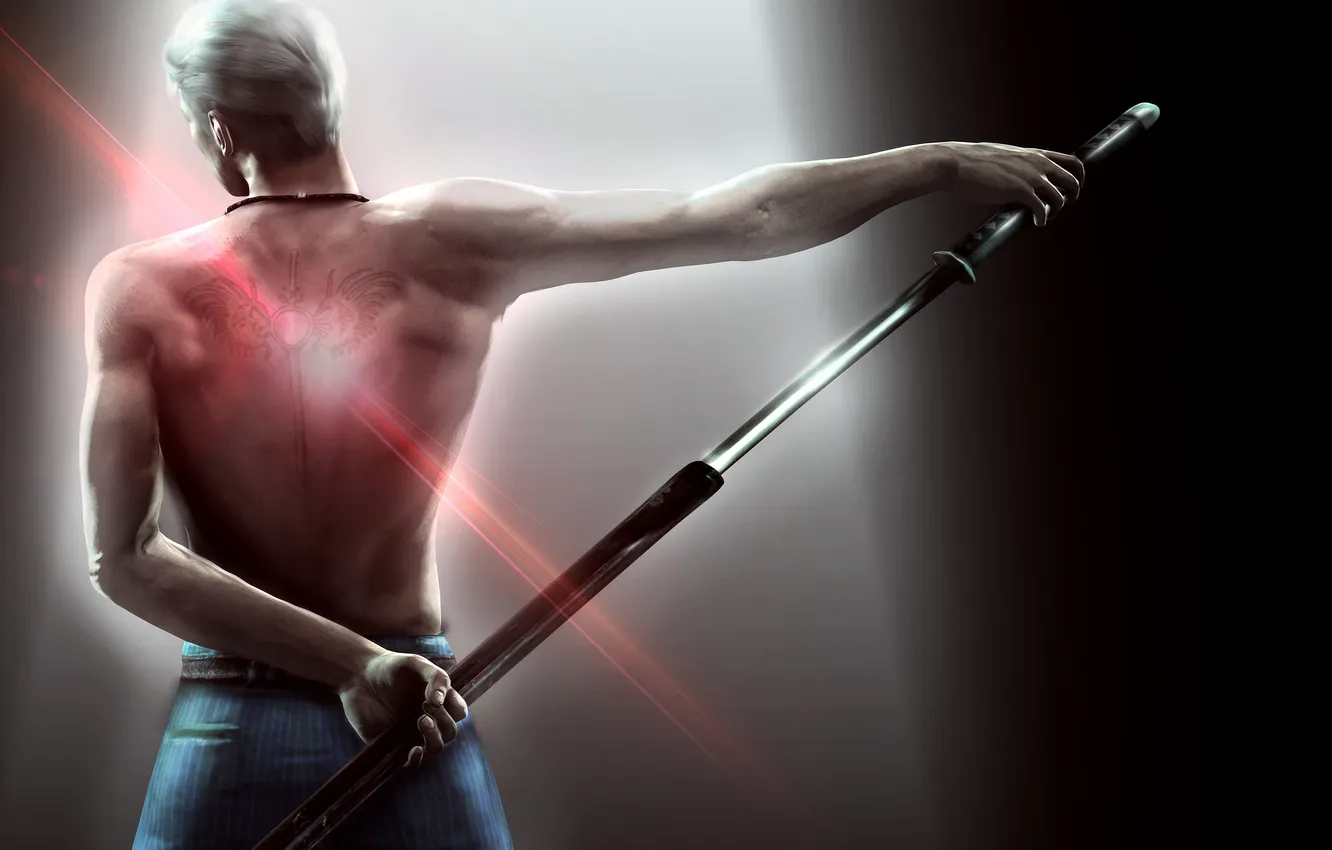 Photo wallpaper DMC, blade, Capcom, Devil May Cry, Virgil, Yamato