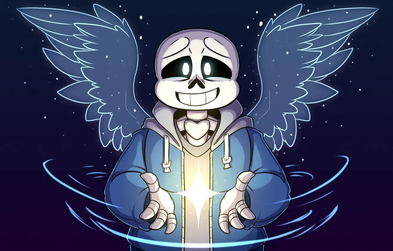 Photo wallpaper smile, the game, Undertale, Sans, Undertail