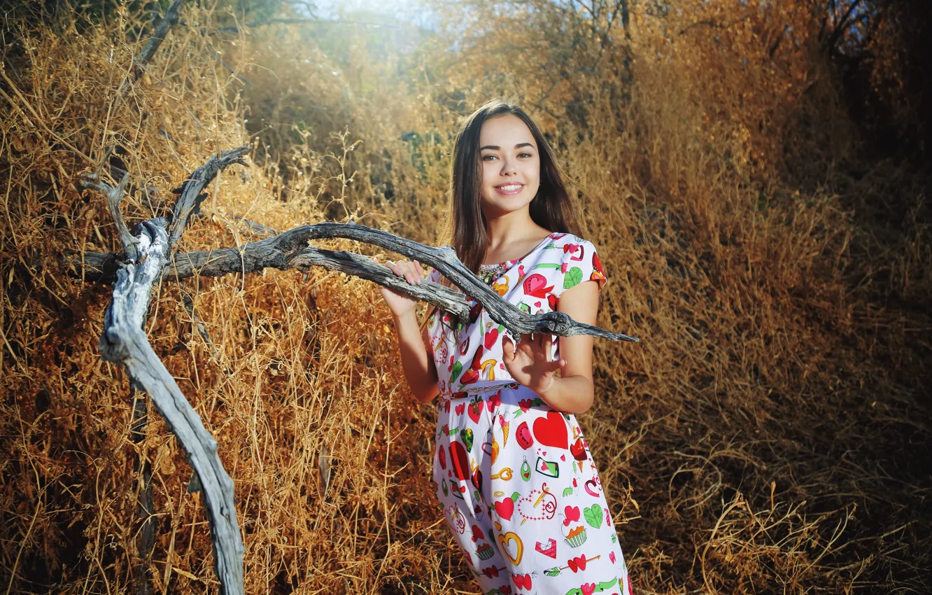 Photo wallpaper eyes, look, girl, nature, face, sexy, smile, sweetheart