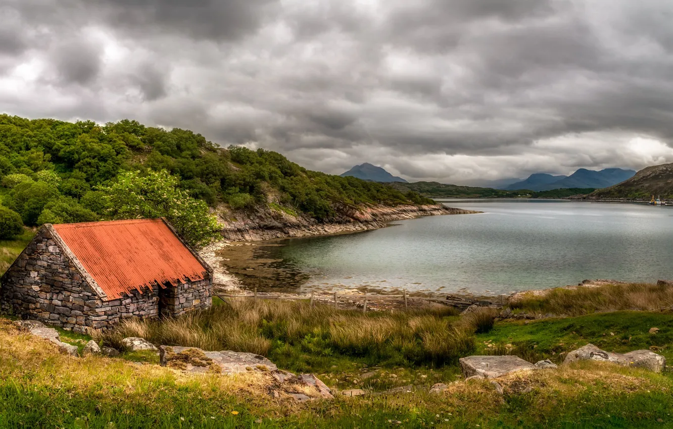 Photo wallpaper sea, home, Bay