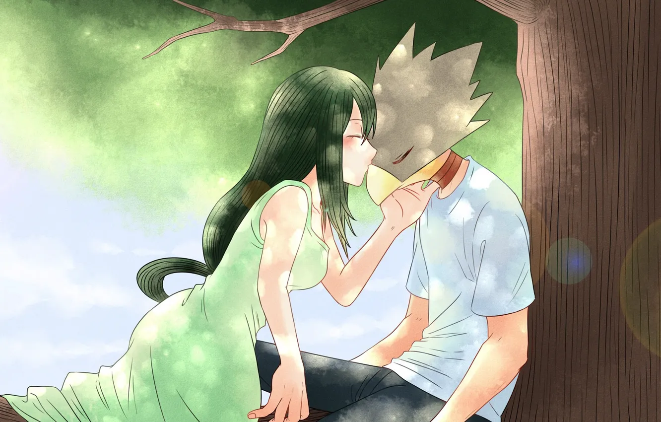 Photo wallpaper romance, kiss, pair, two, Boku no Hero Academy, My hero Academy, My Hero Academia