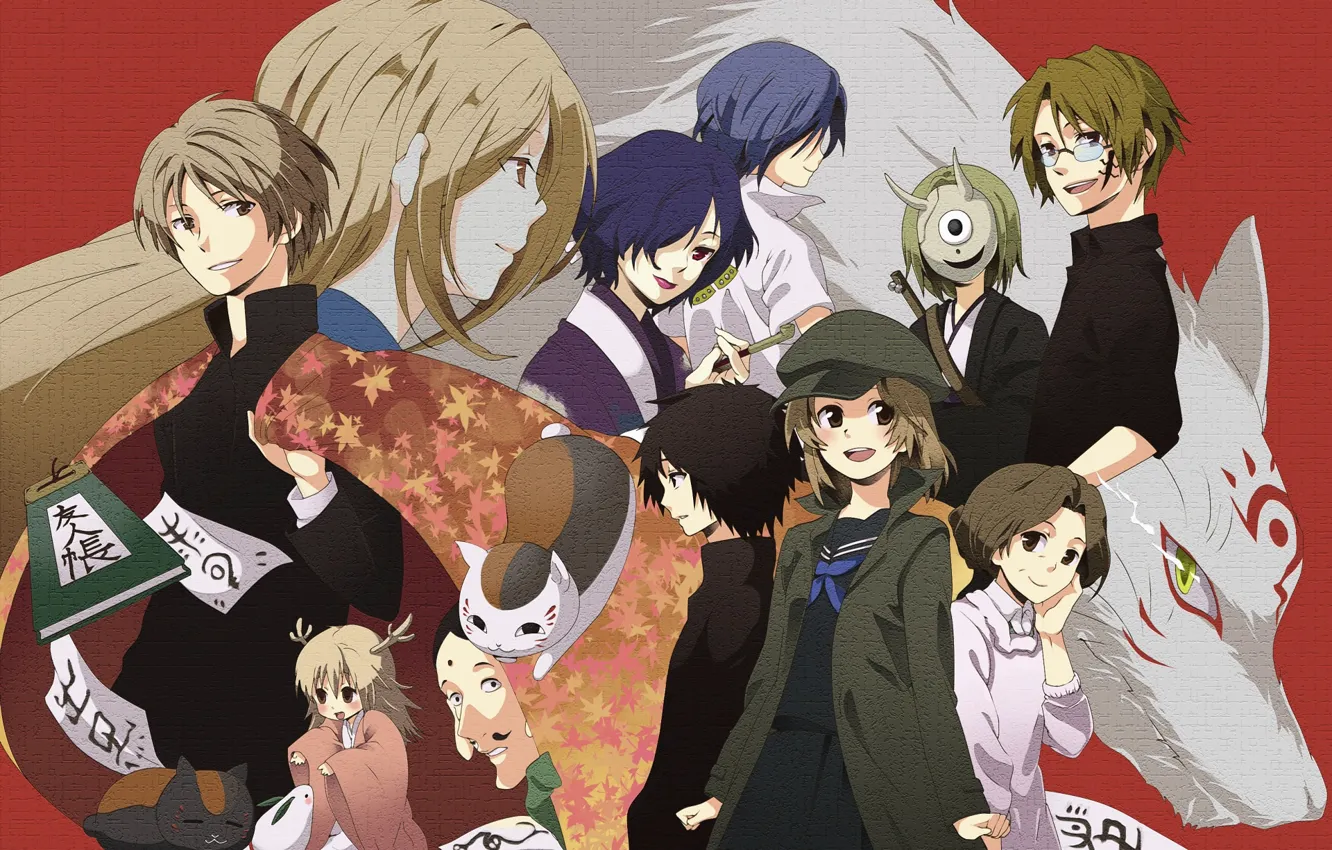 Photo wallpaper anime, art, characters, natsume yuujinchou, The Natsume book of friendship, youkai