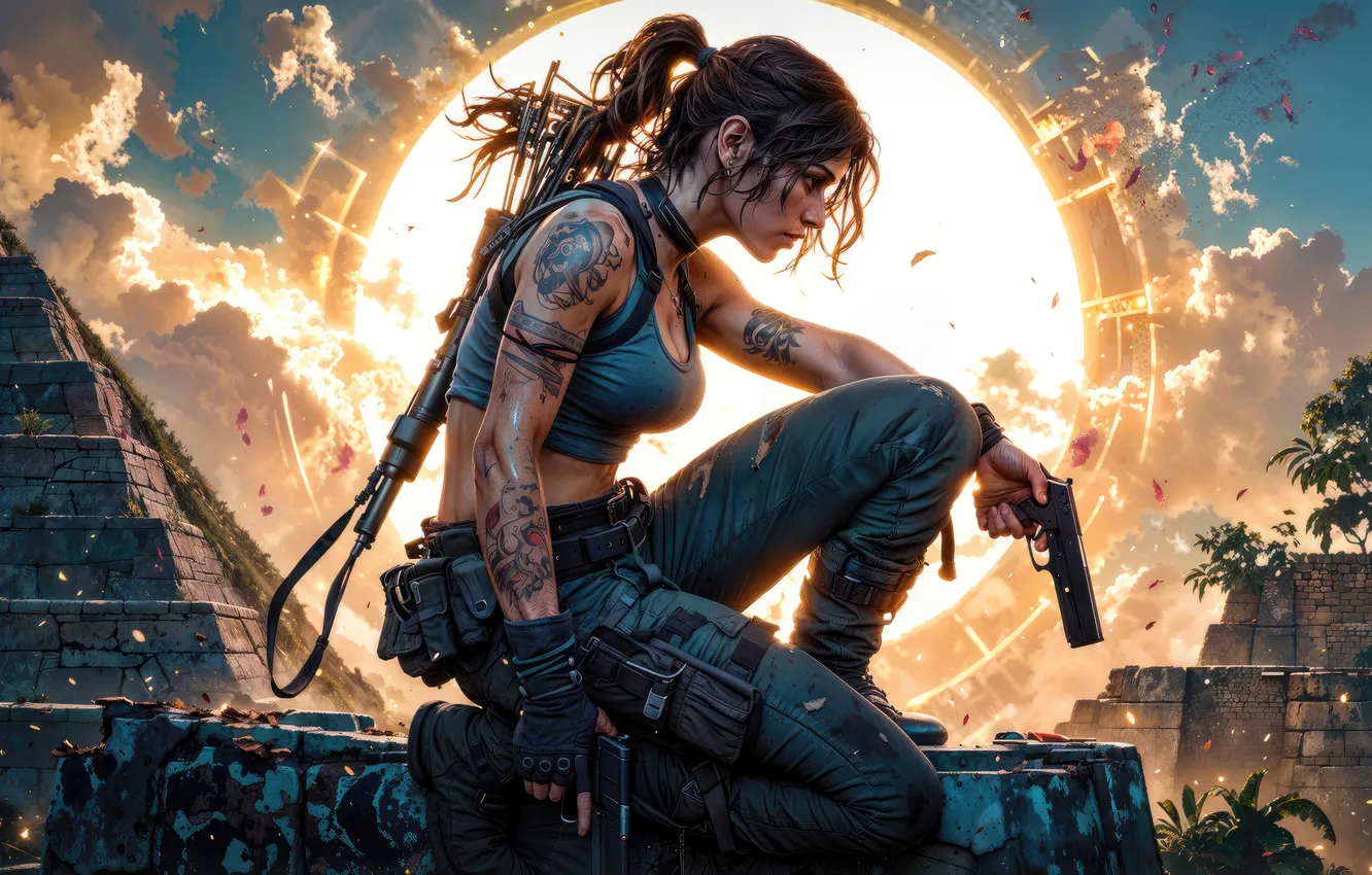 Photo wallpaper Tomb Raider, games, Lara Croft