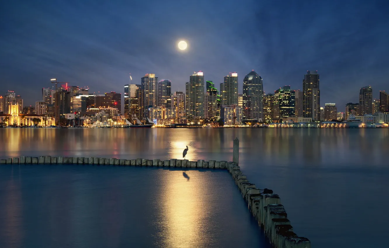 Photo wallpaper California, San Diego, reflection