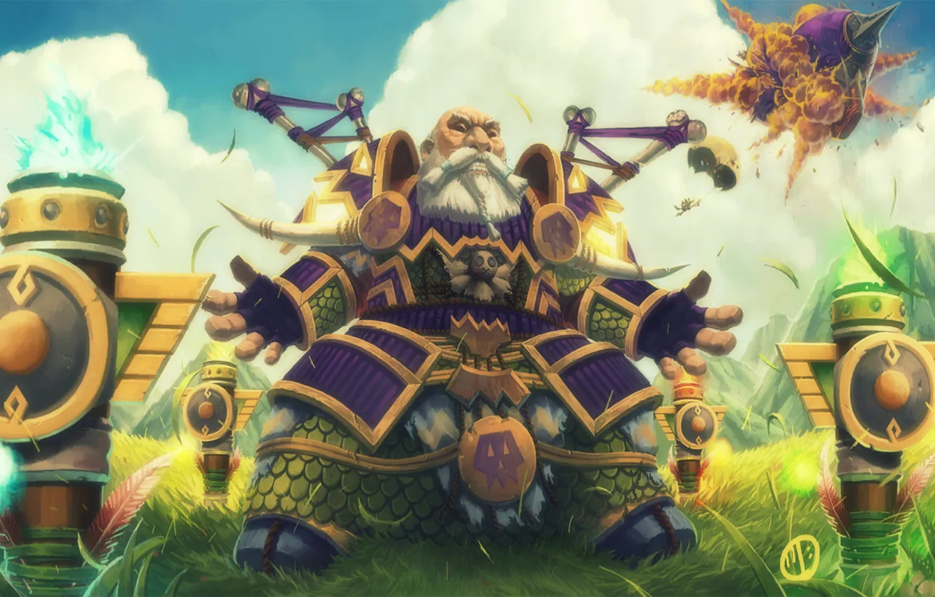Photo wallpaper wow, shaman, dwarf