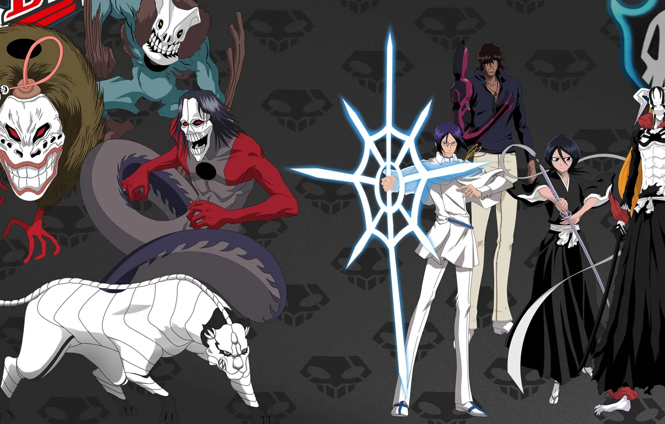 Photo wallpaper game, Bleach, anime, bankai, hero, asian, Kurosaki Ichigo, Kuchiki Rukia