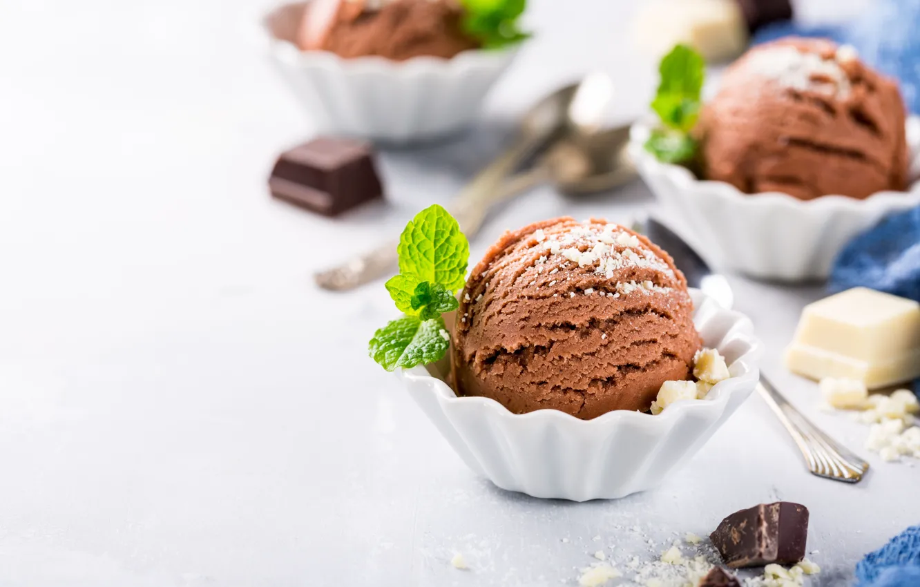 Photo wallpaper ice cream, dessert, chocolate, Iryna Melnyk