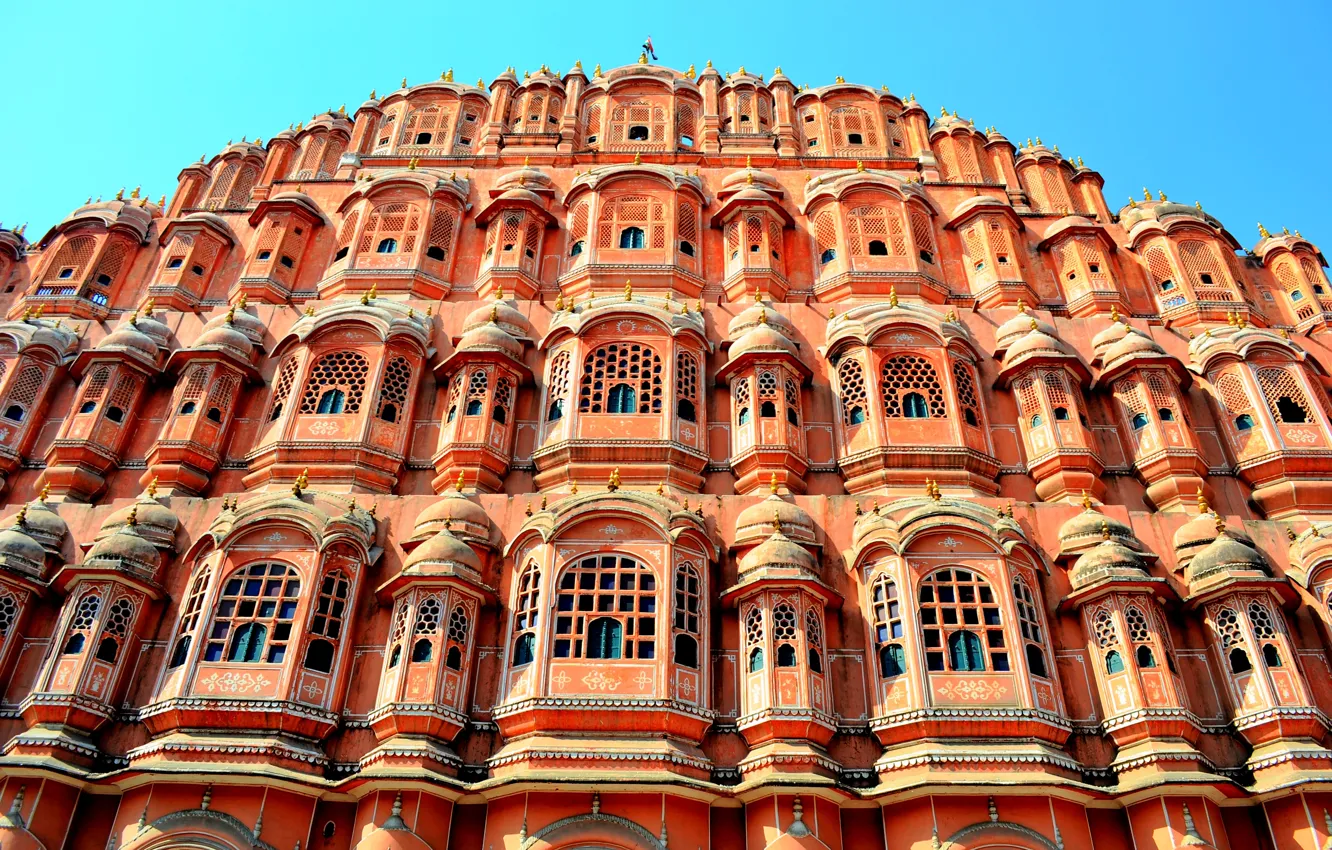 Photo wallpaper the city, India, India, Jaipur, city Palace, Hawa Maha, palace in Jaipur