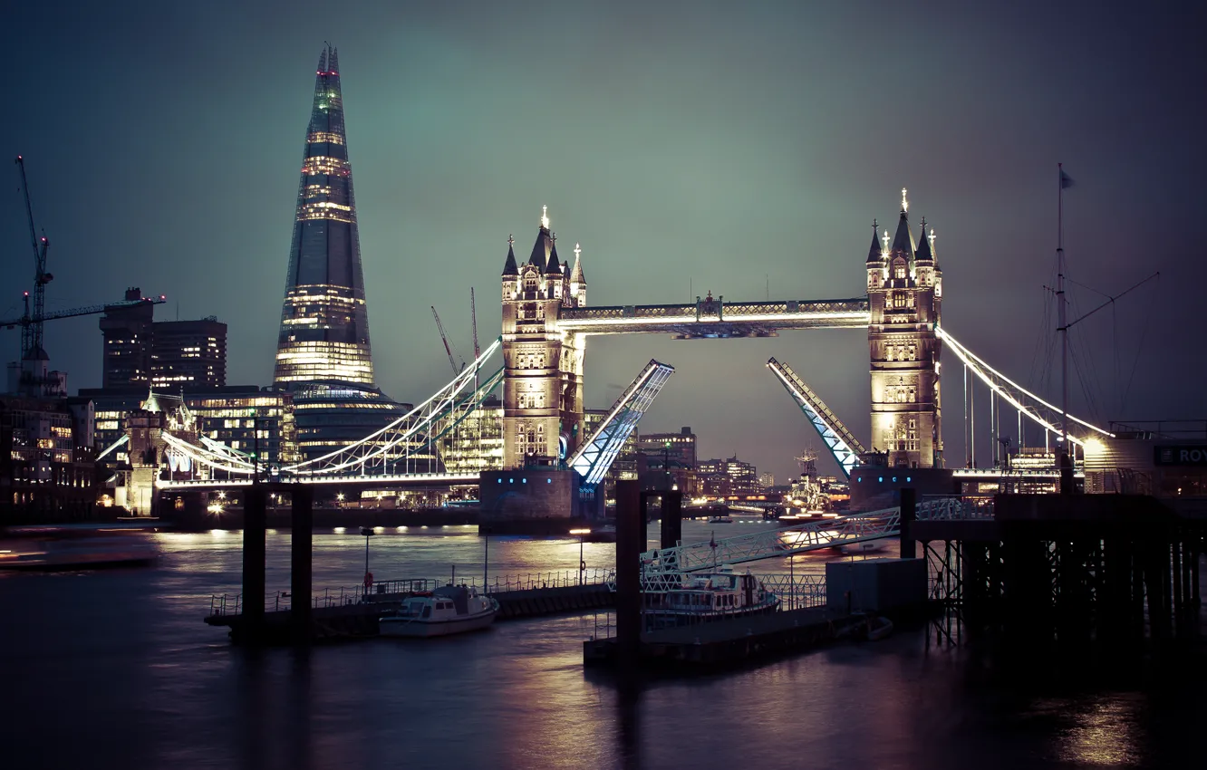 Photo wallpaper England, London, UK, Thames, Tower bridge, Tower Bridge, London, England