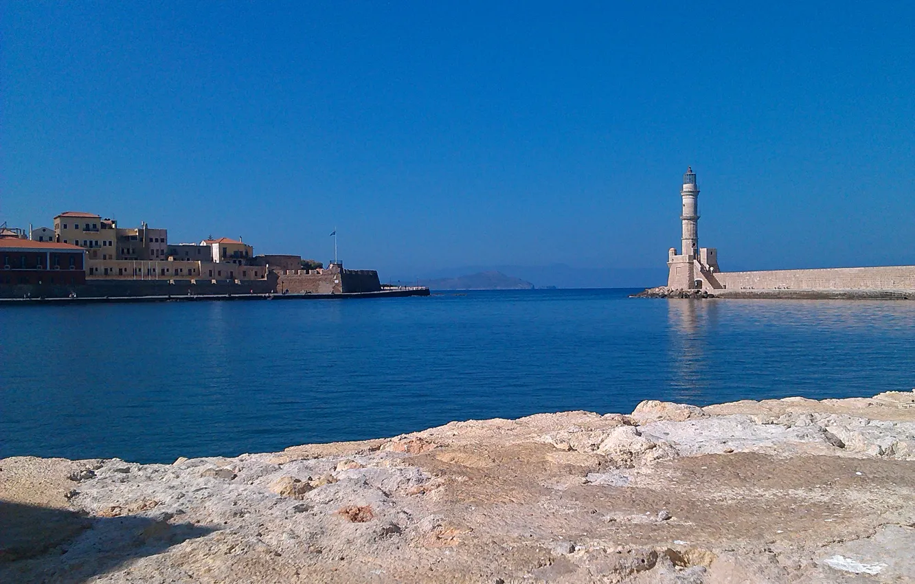 Photo wallpaper sea, the sky, the city, lighthouse, Bay, Bay, they say