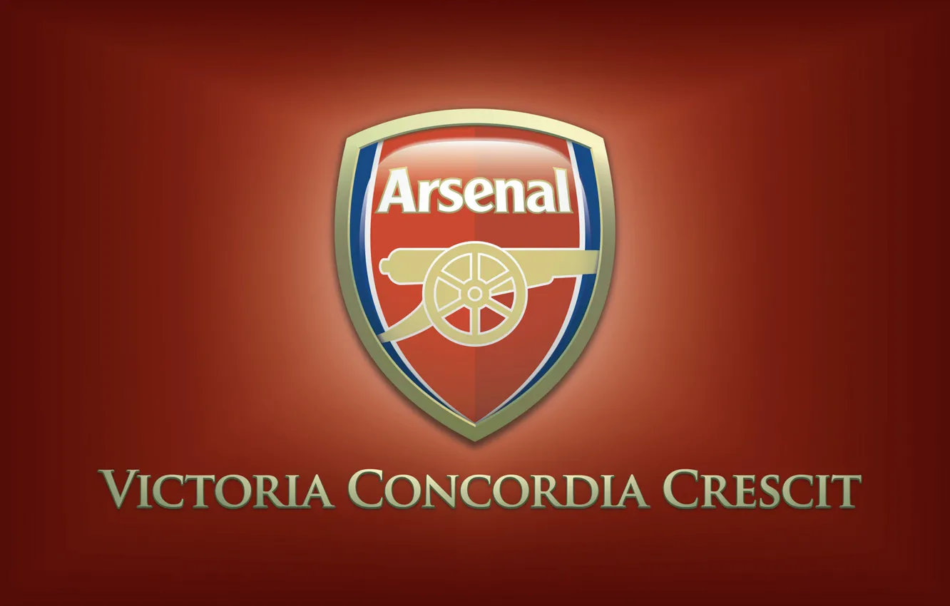 Photo wallpaper the inscription, logo, emblem, Arsenal, Arsenal, slogan, Football Club, The Gunners
