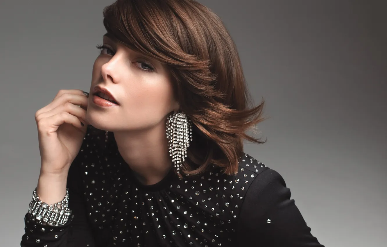 Photo wallpaper look, earrings, actress, Ashley Greene