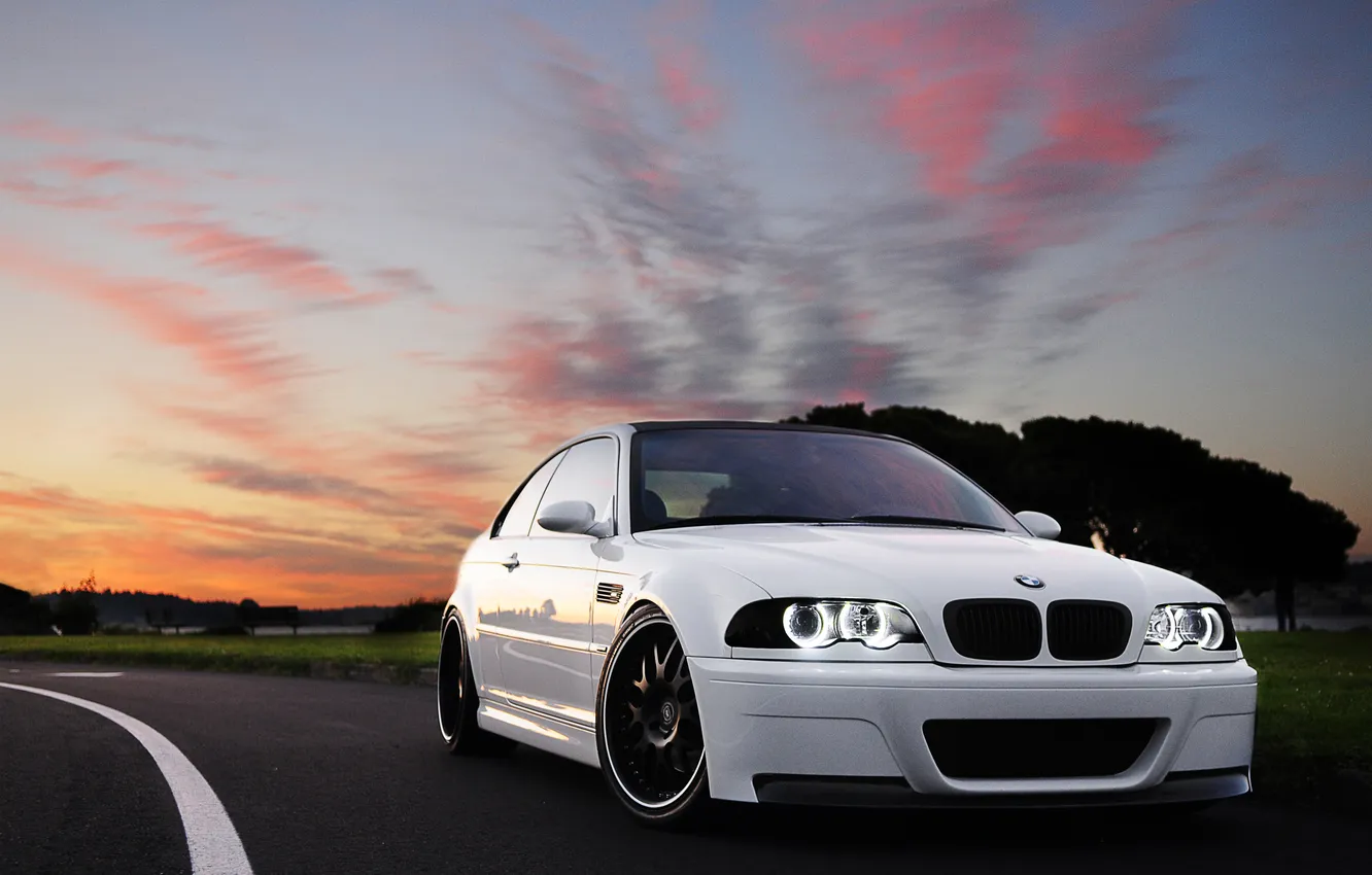 Photo wallpaper sunset, tuning, BMW
