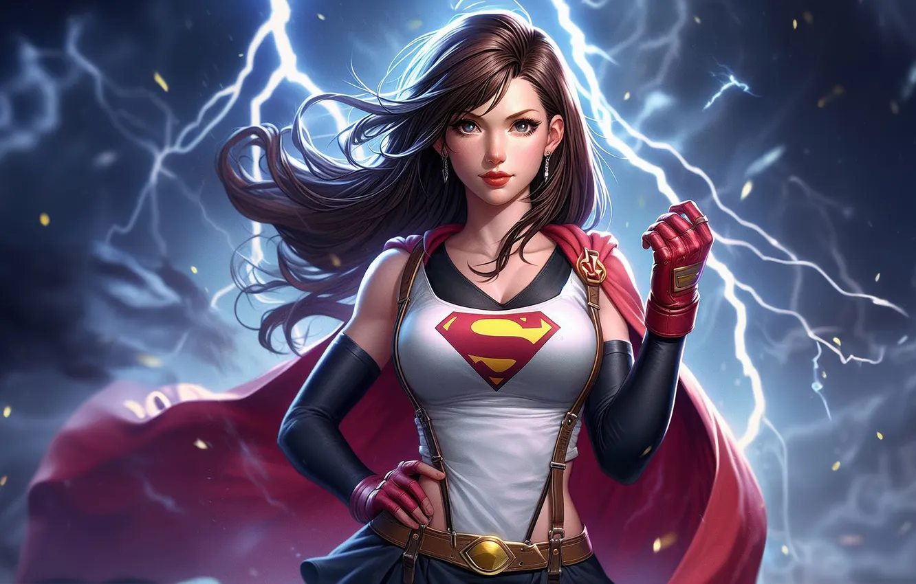 Photo wallpaper Lightning, Supergirl, Crackle