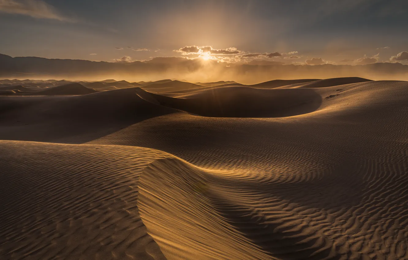 Photo wallpaper sand, the sun, desert, dunes, Sands, relief