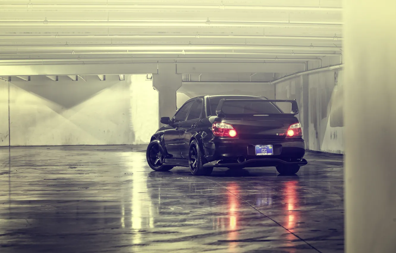 Photo wallpaper tuning, black, car, subaru impreza, Subaru, wrx sti