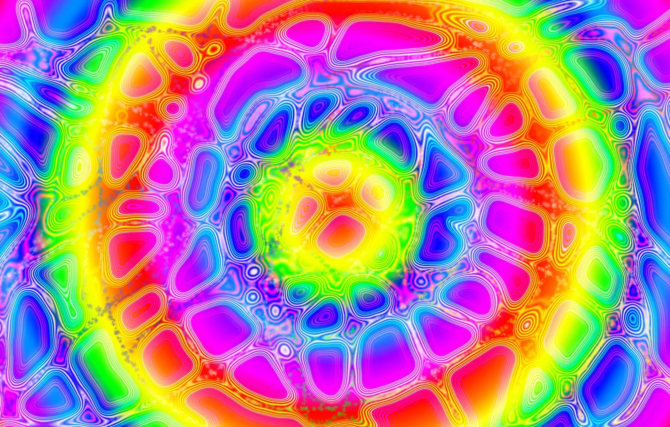 Photo wallpaper light, pattern, color, ring, fractal