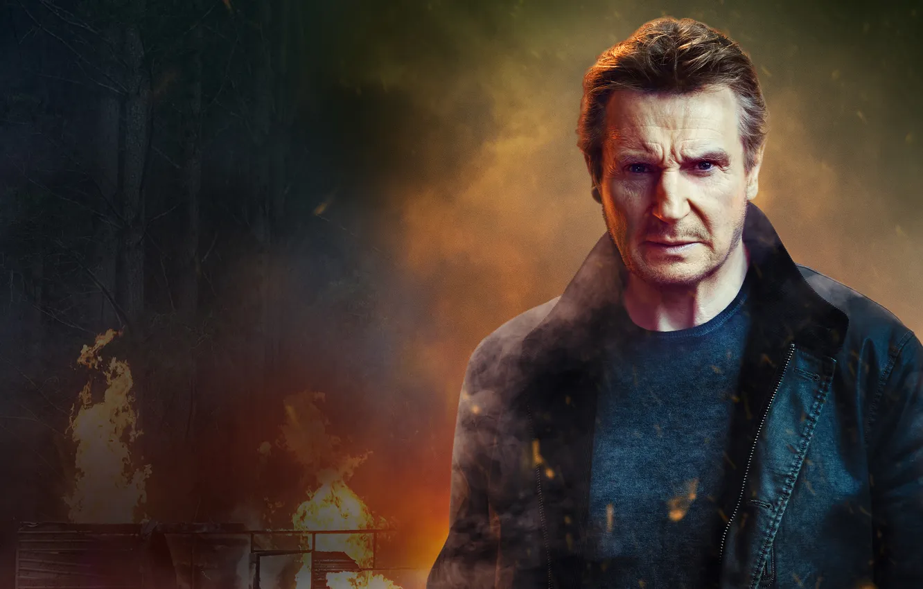Photo wallpaper action, poster, a game of shadows, Liam Neeson, Liam Neeson, Blacklight