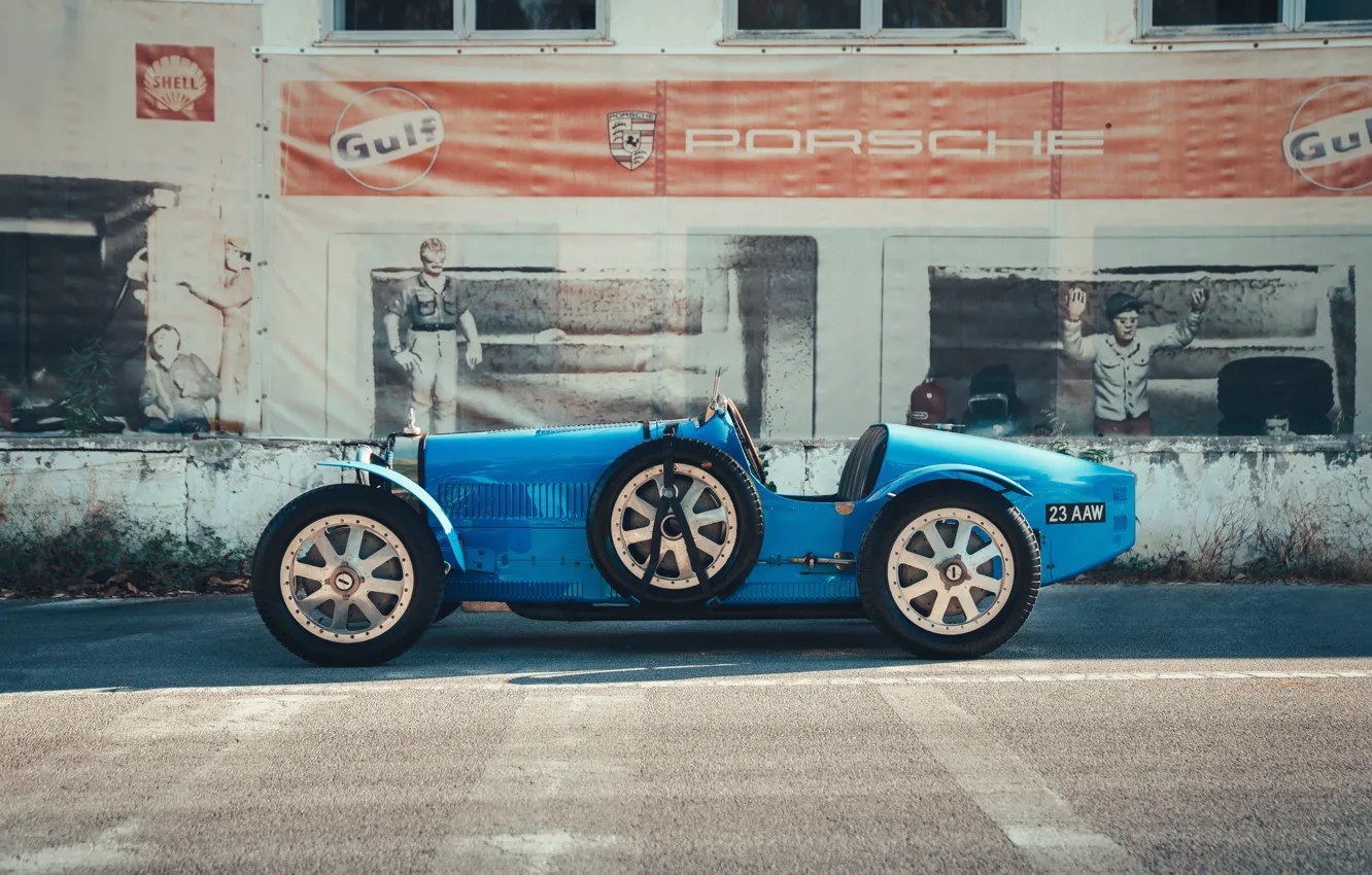 Photo wallpaper Bugatti, racing car, profile, Bugatti Type 35, Type 35, iconic