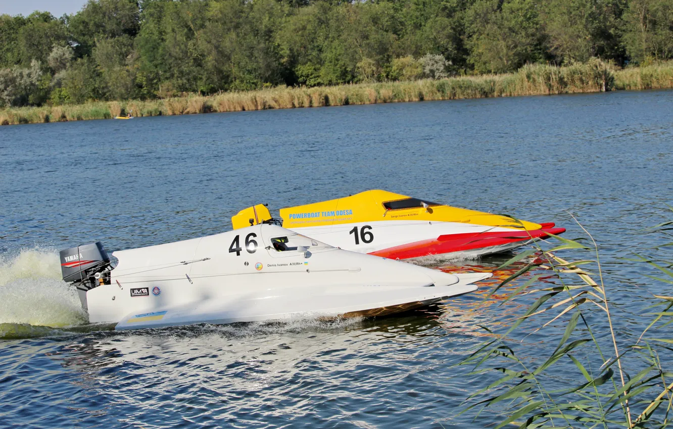 Photo wallpaper race, boat, speed