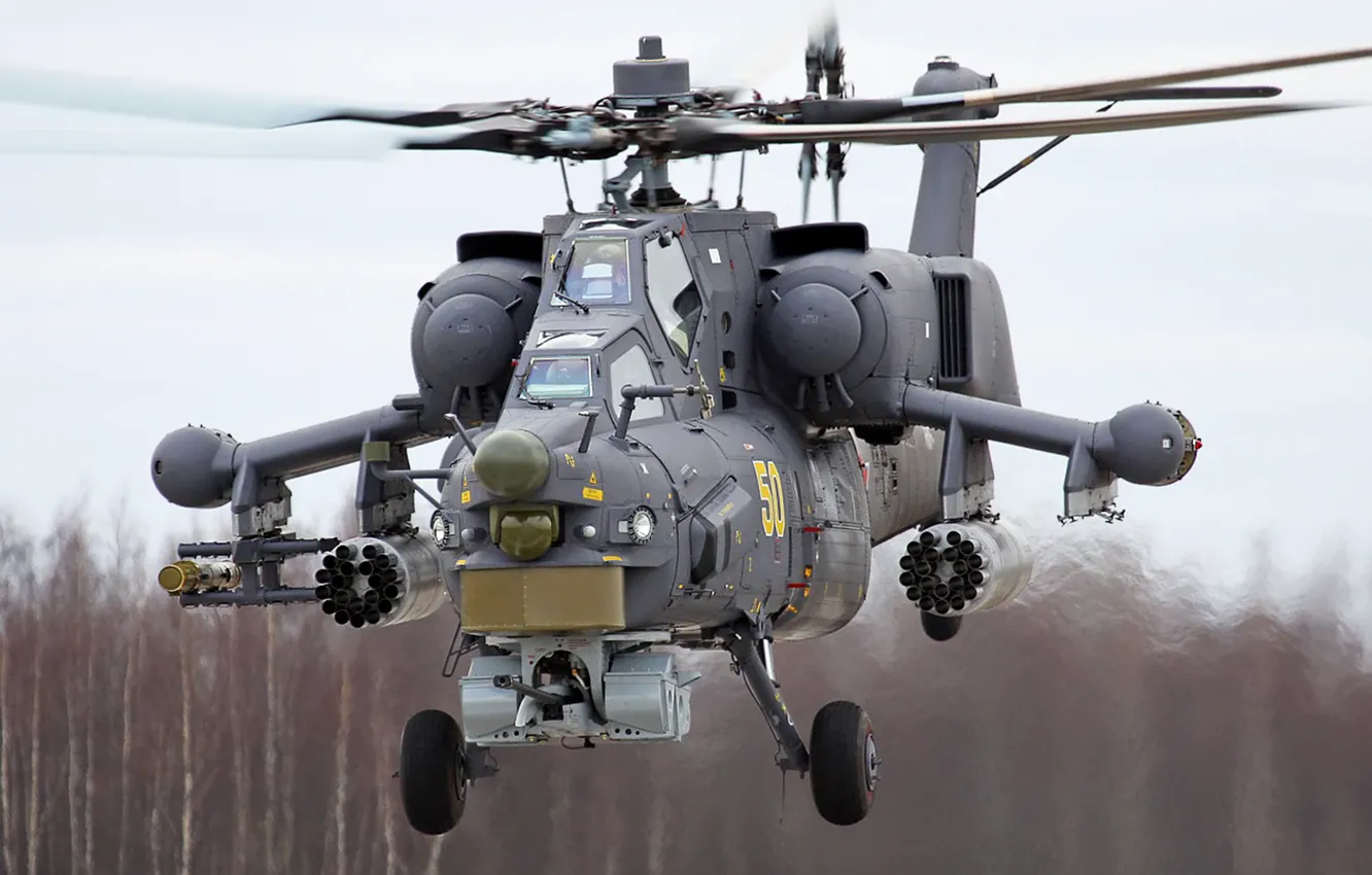 Photo wallpaper helicopter, Mi-28N, shock