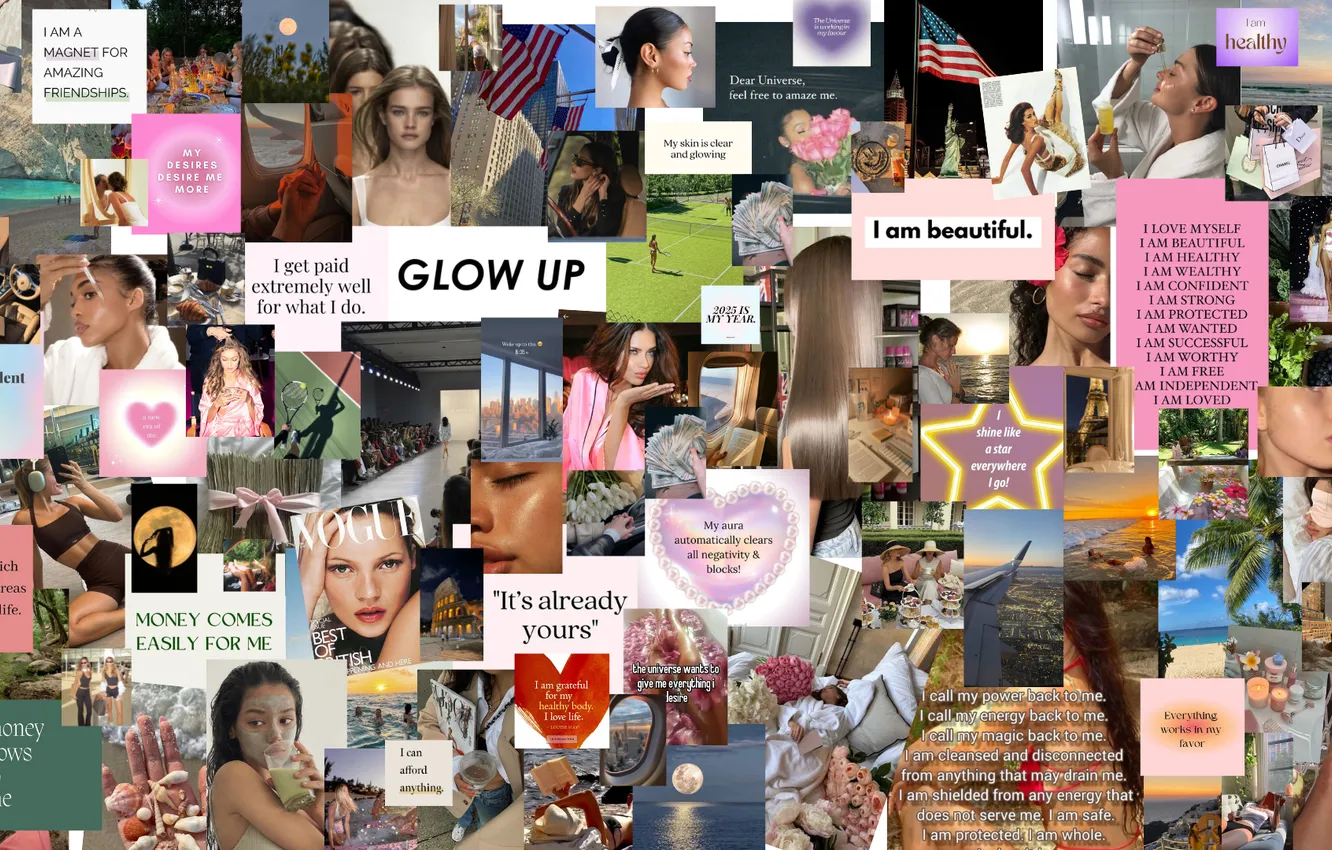 Photo wallpaper Aesthetic, Vision, Pinterest, collage, motivation, goals, board, inspiration