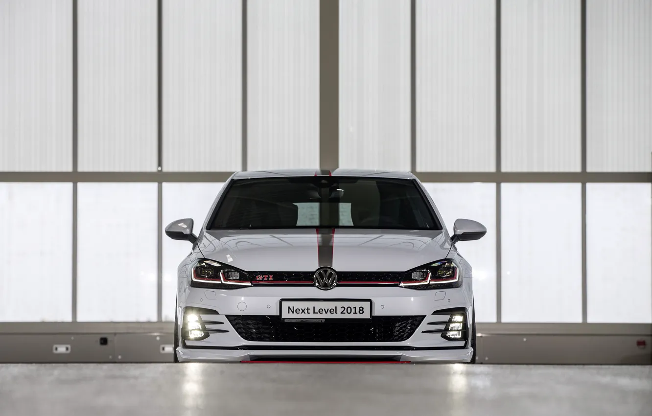 Photo wallpaper Volkswagen, Light, Front, Golf, Face, Golf GTI, Next Level