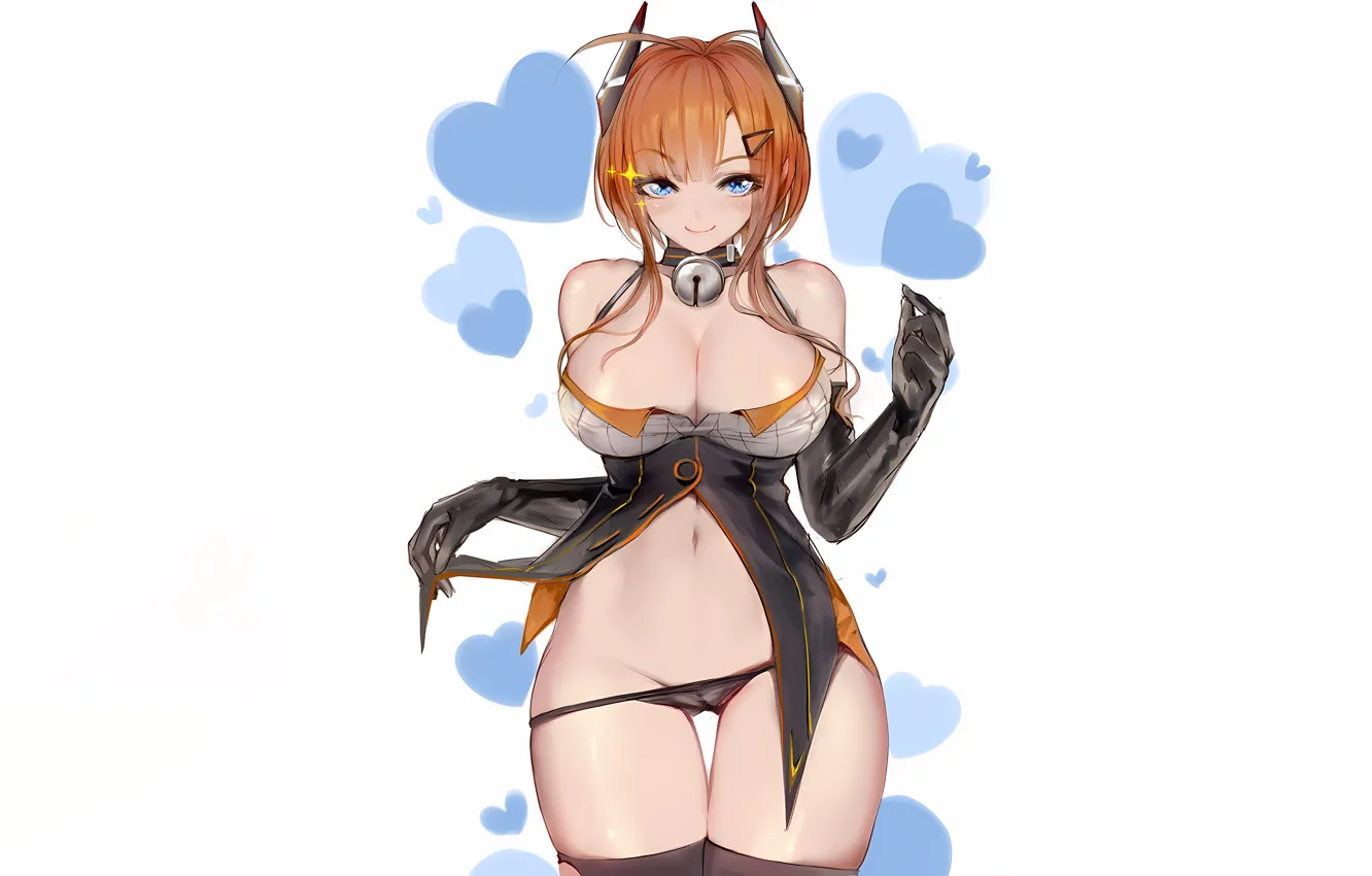 Photo wallpaper girl, sexy, lingerie, Cameltoe, cleavage, blouse, panties, boobs