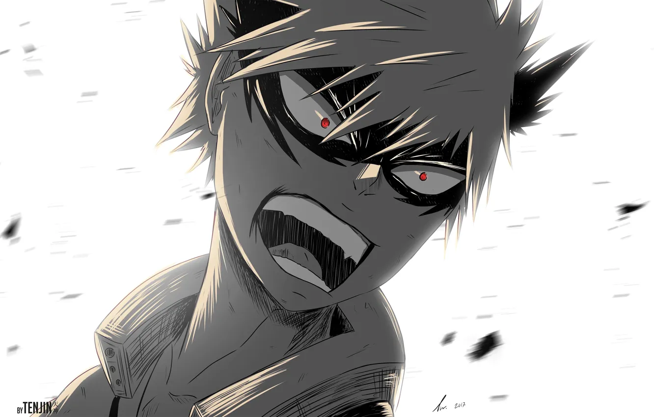 Photo wallpaper mask, guy, Creek, Boku no Hero Academy, My hero Academy, Bakuga Katsuki