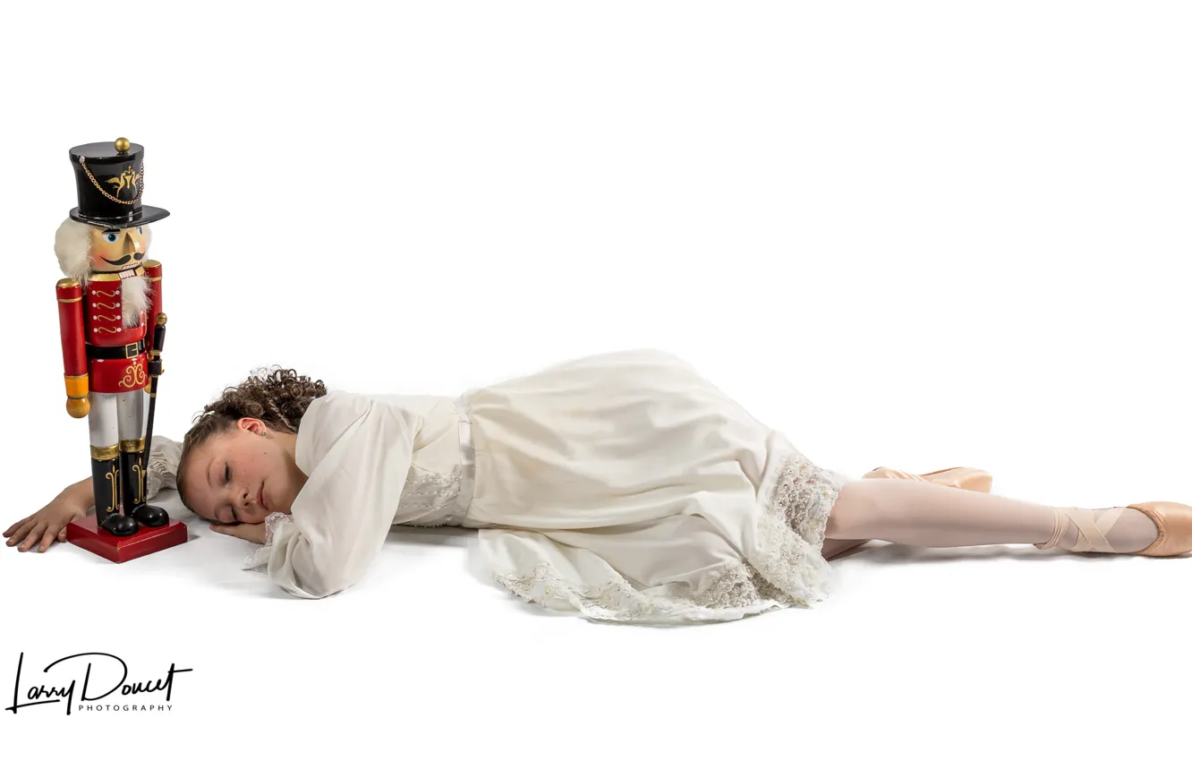 Photo wallpaper background, toy, soldiers, girl, The Nutcracker