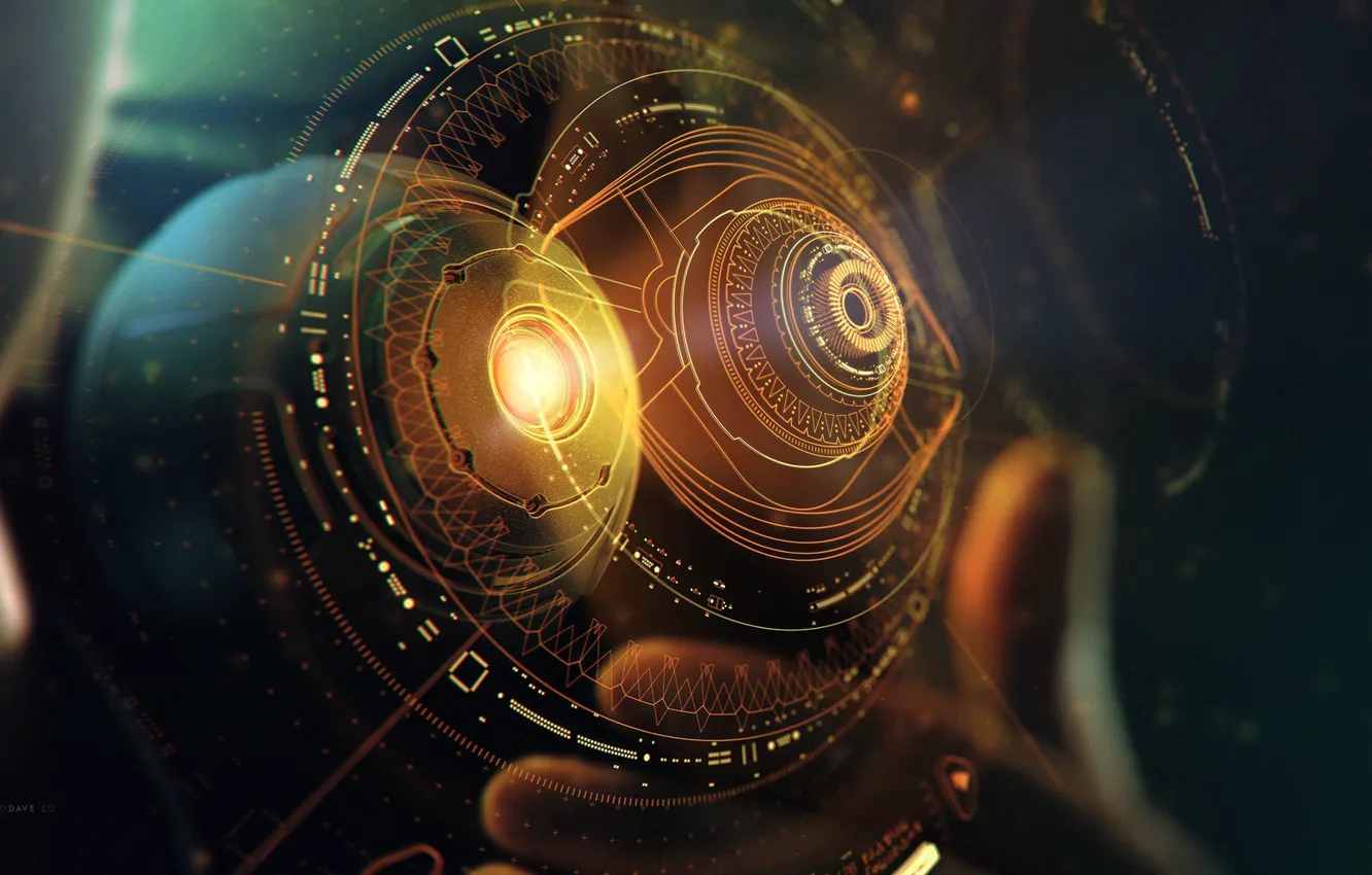 Photo wallpaper panel, hands, Seer mini version for Film