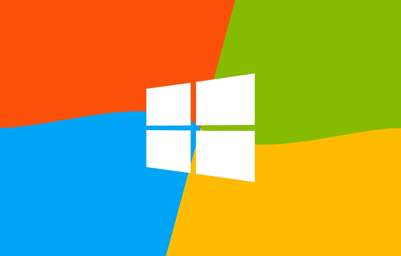 Photo wallpaper computer, color, logo, emblem, windows, operating system