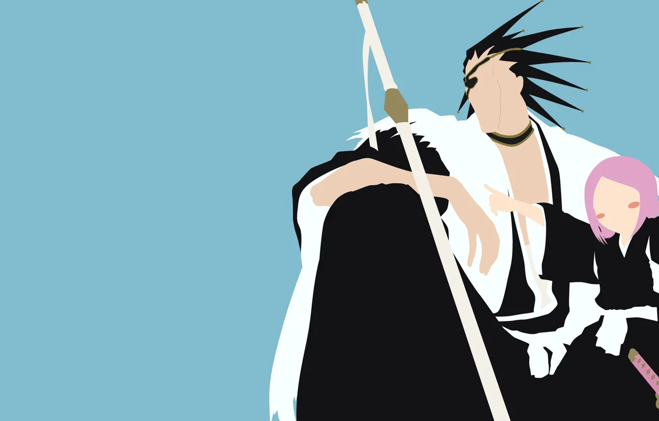 Photo wallpaper demon, sword, white, game, Bleach, devil, grey, anime