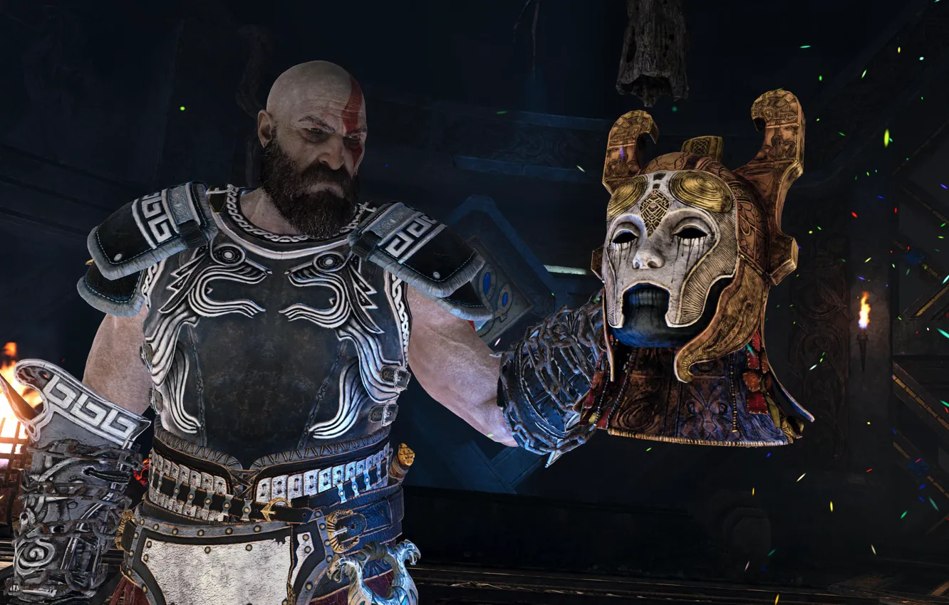 Photo wallpaper Kratos, God of War, Kratos, God of War 4, Santa Monica Studio, The Ghost of …