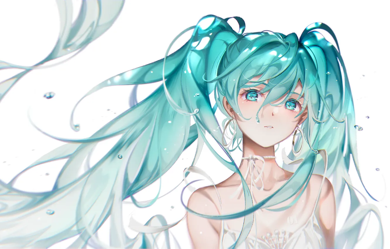 Photo wallpaper girl, vocaloid, hatsune miku, under water