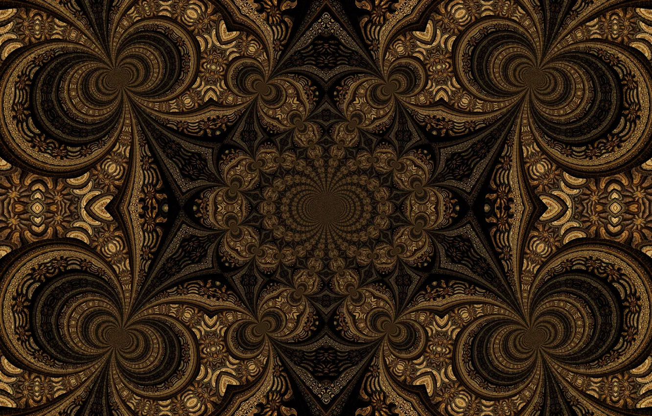 Photo wallpaper abstraction, pattern, graphics, fractal, ornament, sphere, composition, geometric