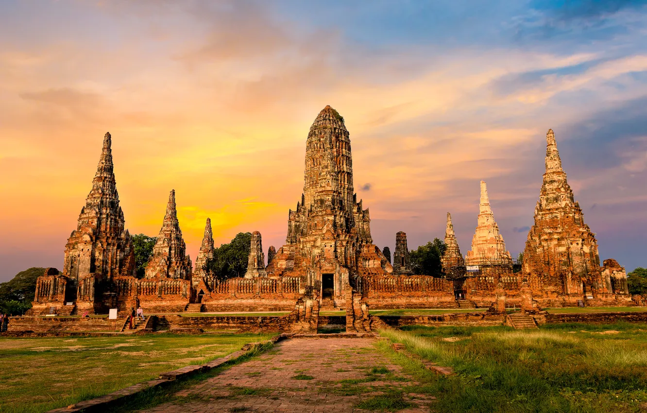Photo wallpaper asian, Asia, brick, Buddha, Buddhism, Ayutthaya