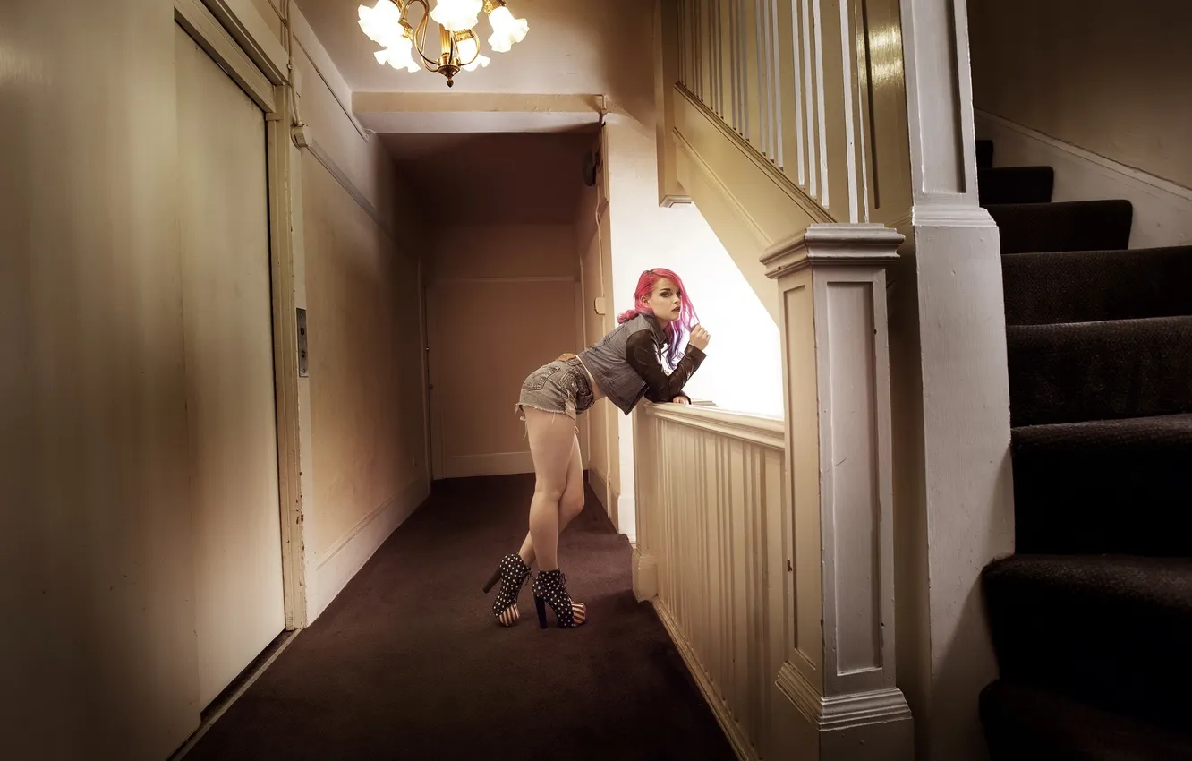 Photo wallpaper girl, pose, background