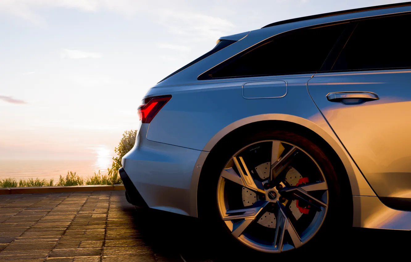 Photo wallpaper Audi, Audi, quattro, horizon, Quattro, forza, RS6, Audi RS