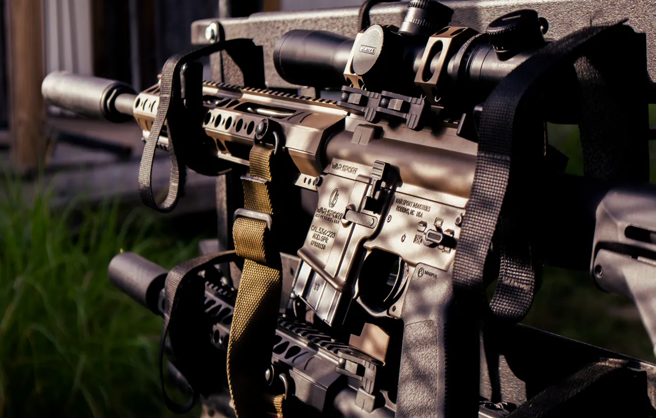 Photo wallpaper weapons, assault rifle, magpul