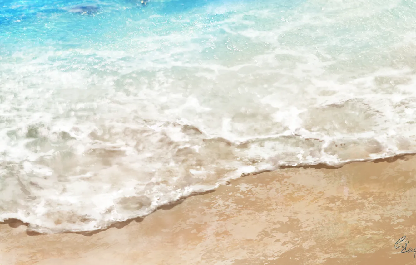 Photo wallpaper sea, wave, beach