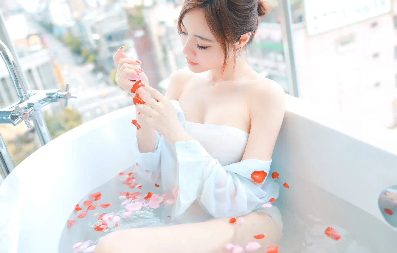 Photo wallpaper China, wallpaper, girl, sexy, woman, model, asian, cute