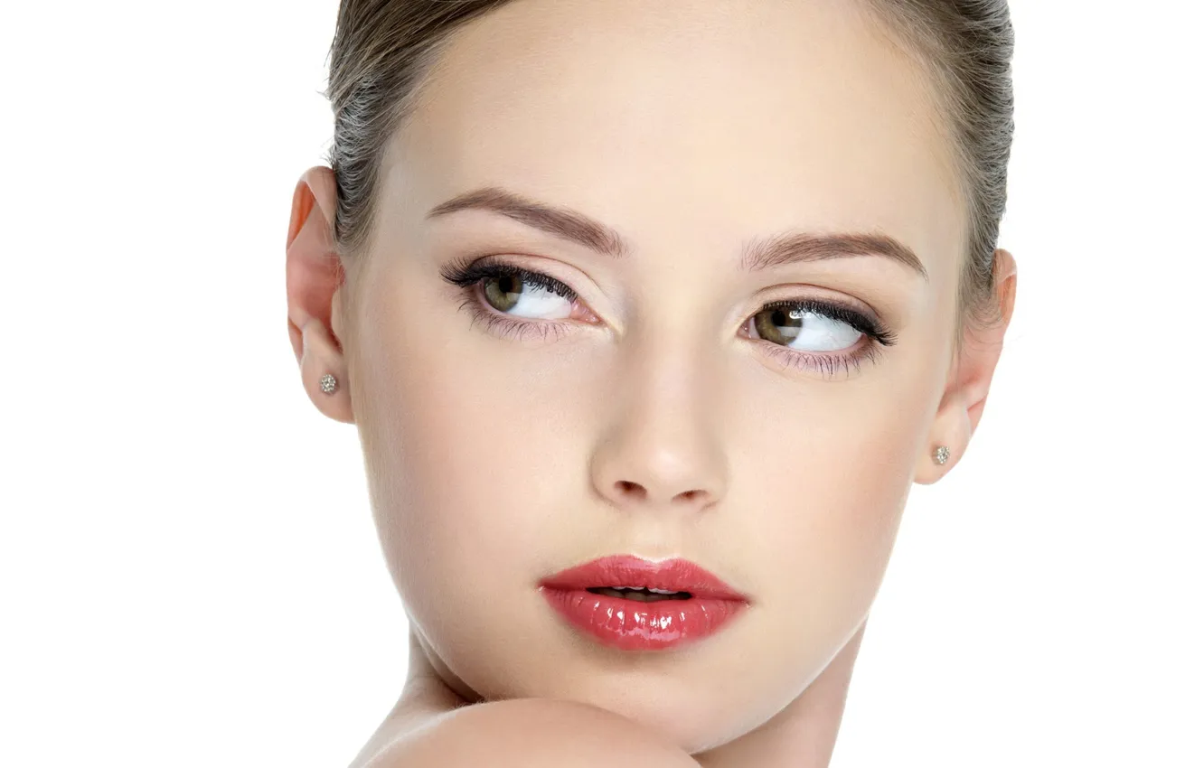 Photo wallpaper girl, face, beauty, makeup